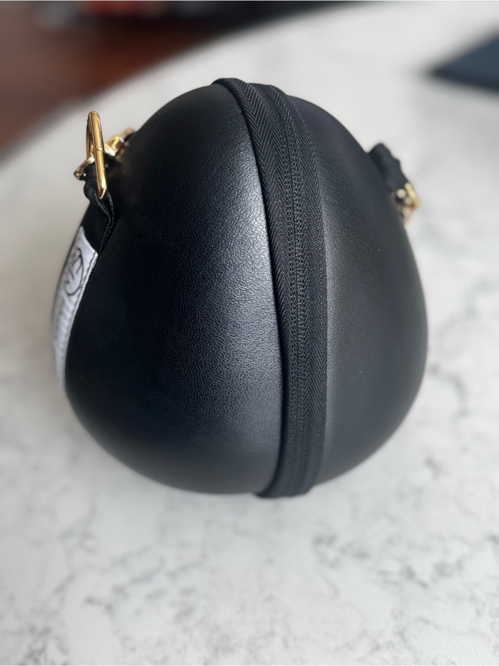 Sarah Wells Milkwear Case for Wearabable Pump Black Bag with Gold Hardware